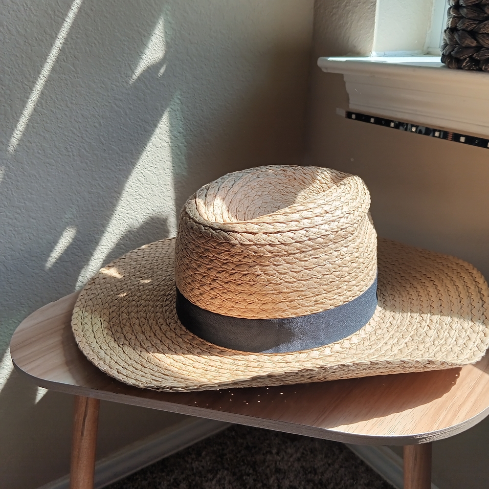 Torrid Straw Hat with Black Ribbon